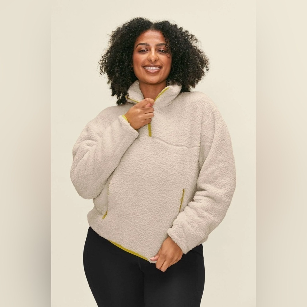 Girlfriend Collective recycled half zip fleece sz 3X